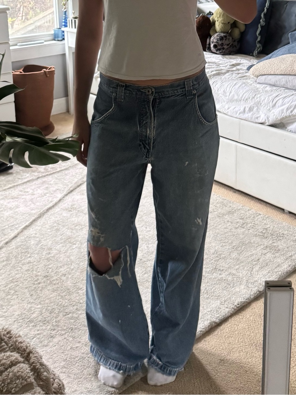 Vintage JNCO Distressed Wide Leg Jeans